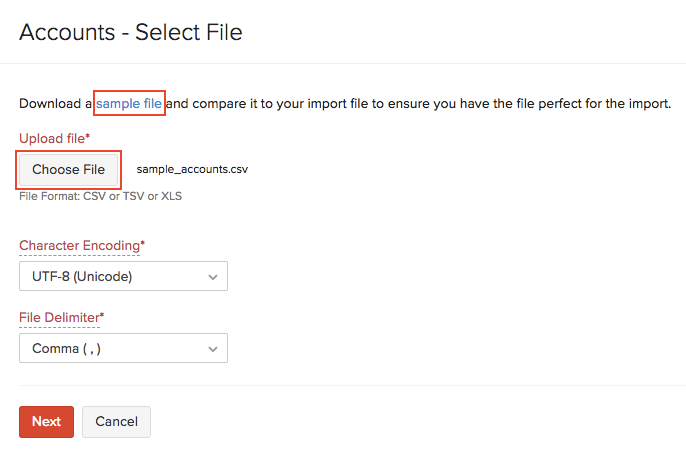 Choose File - Chart of Accounts