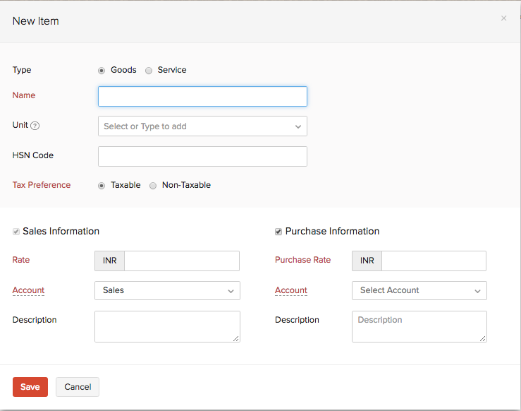 items in purchase order