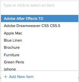 Items in purchase order