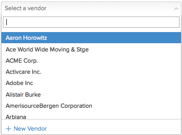Purchase order - Select customer