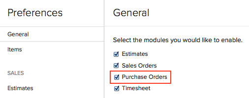 Enable purchase orders