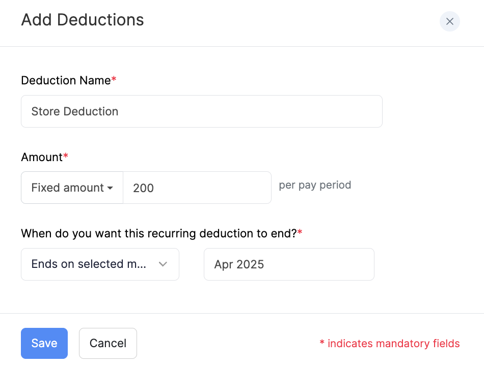 Post-tax Deductions