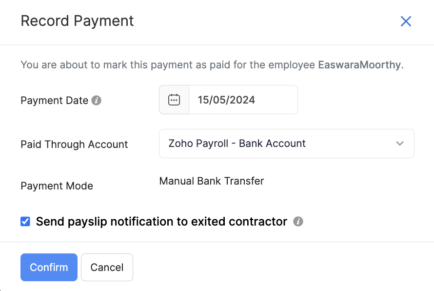 Record Payment