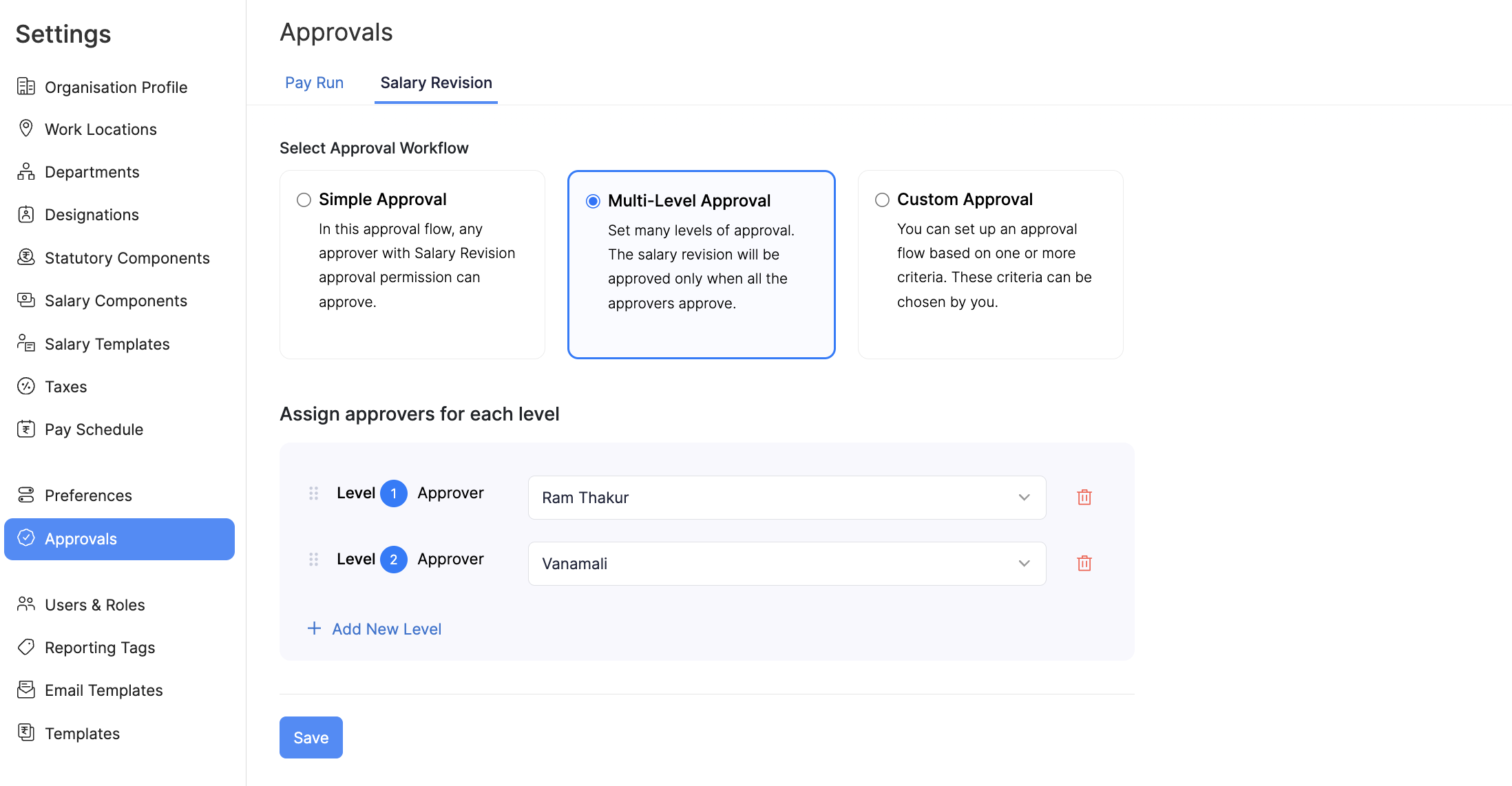 Configure Approvals