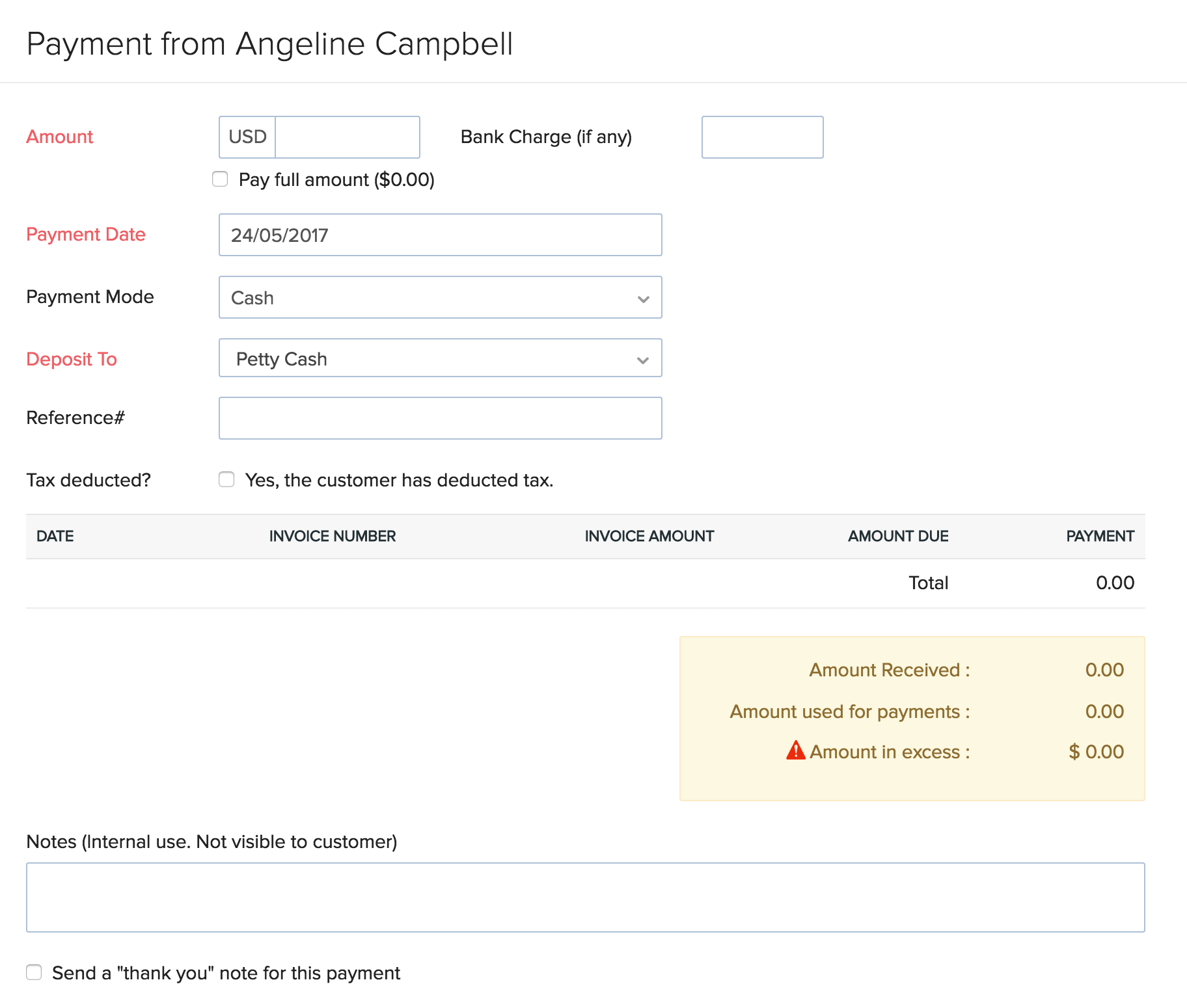 Invoice Payment Transaction