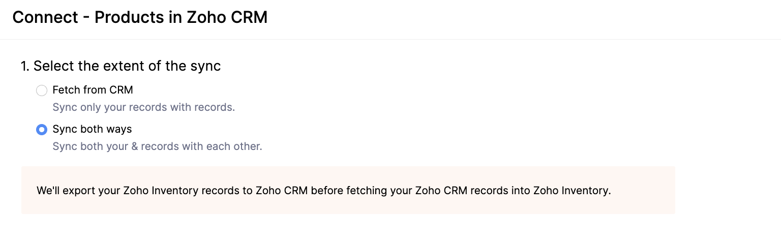 Extent to Sync Items
