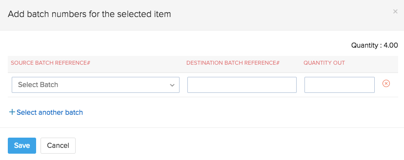 Transferring batch tracked items 2