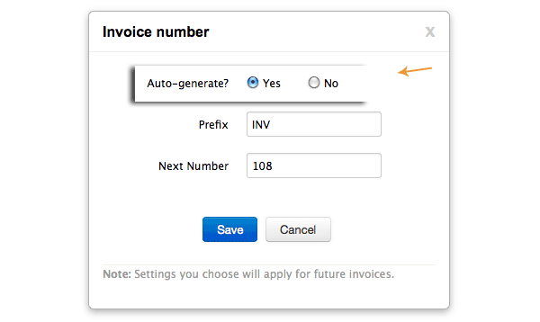 auto generate invoices
