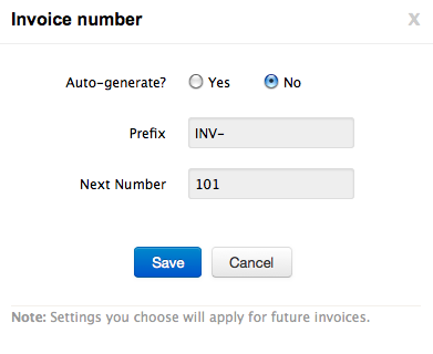 invoice number generation