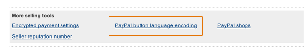 PayPal Language Encoding