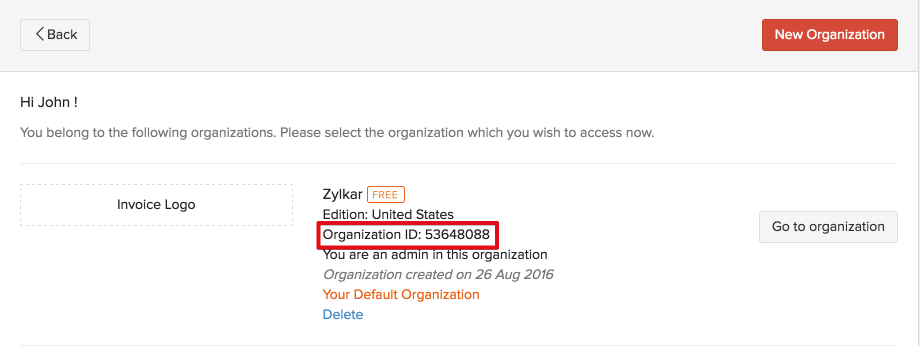 Organization ID