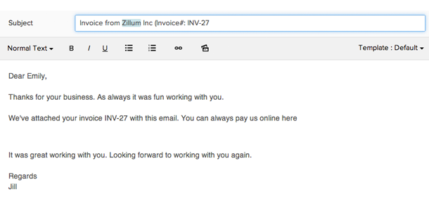 Personalize out-going emails
