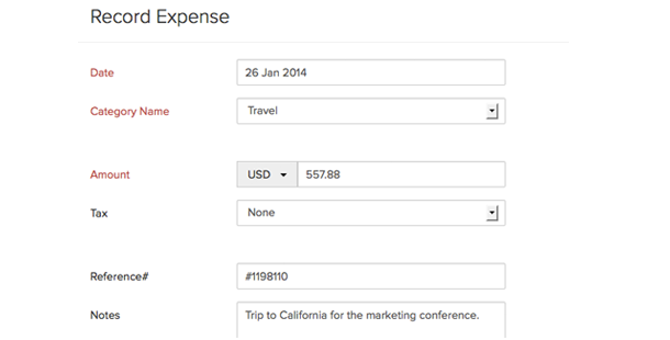Record expense
