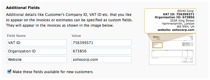 Create cutomer additional fields