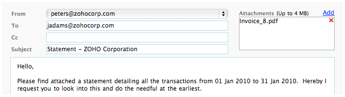 Send customer statement