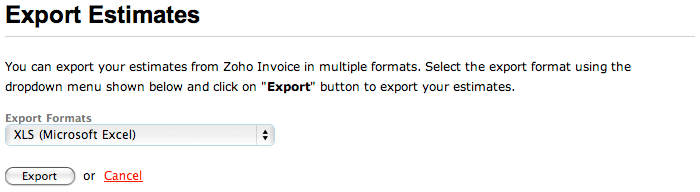 Export estimates Export estimates