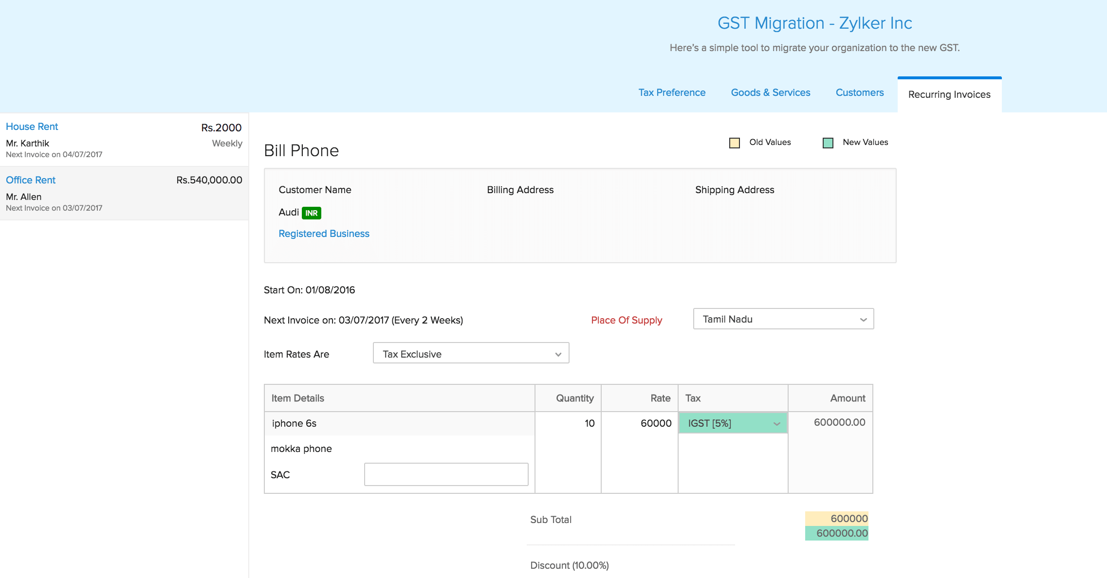 Enable GST Settings