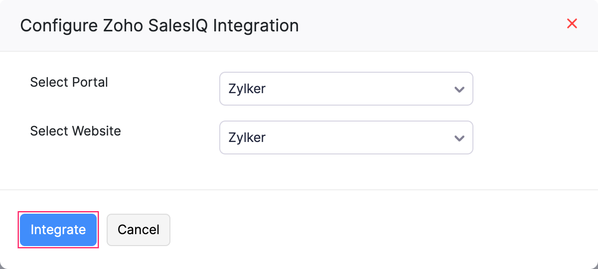 Connect Zoho SalesIQ