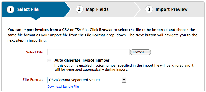 Select invoice