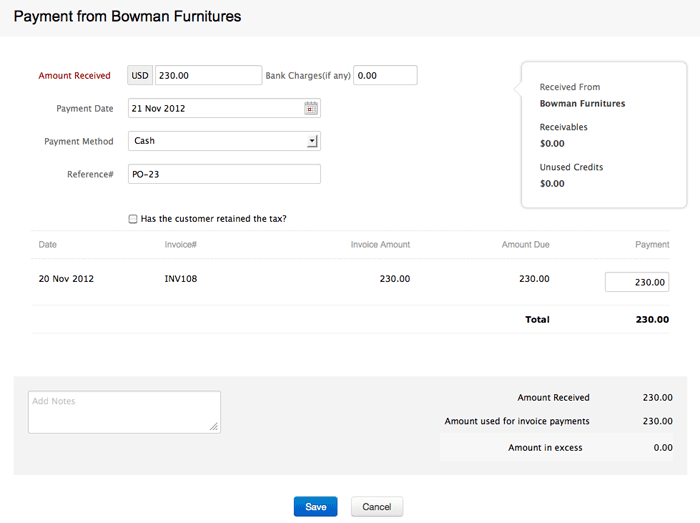 Edit payment