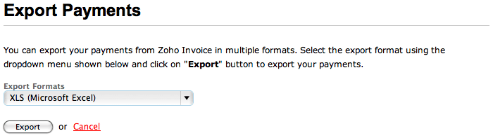 Export invoice payment Export invoice payment