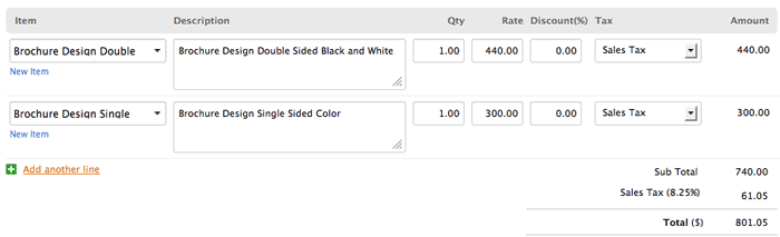 Select selling items