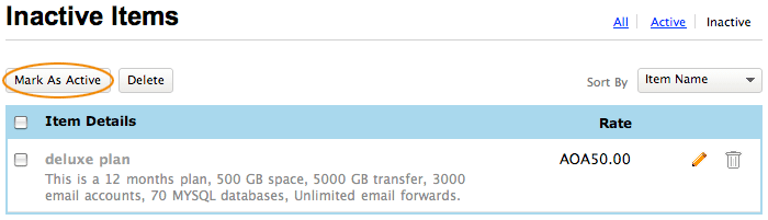Select mark as active Select mark as active
