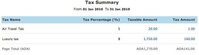 Tax report