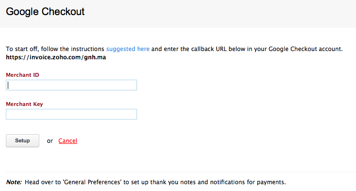 Google configuration