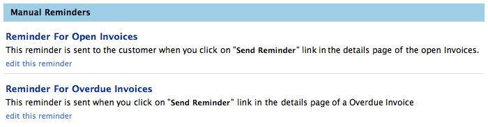 Manual reminders