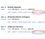 Apply Credits To Invoices