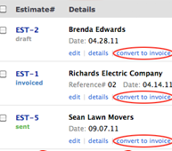 Convert Estimates To Invoices Convert Estimates To Invoices