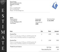 Estimate Templates Estimate Templates