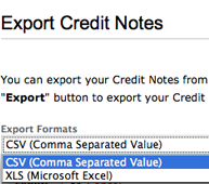 Export Credit Notes