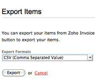 Export Items Export Items