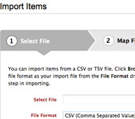 Import Items Import Items