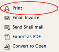 Print Invoices Print Invoices