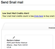 Snail Mail Invoices Snail Mail Invoices