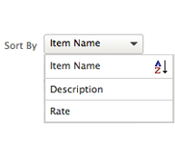 Sort Items Sort Items