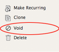 Void Invoices Void Invoices