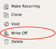 Write-Off Invoices Write-Off Invoices