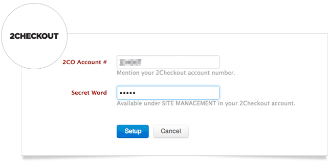 accept payments through 2Checkout