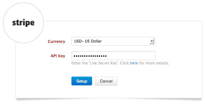 Accept payments through Stripe