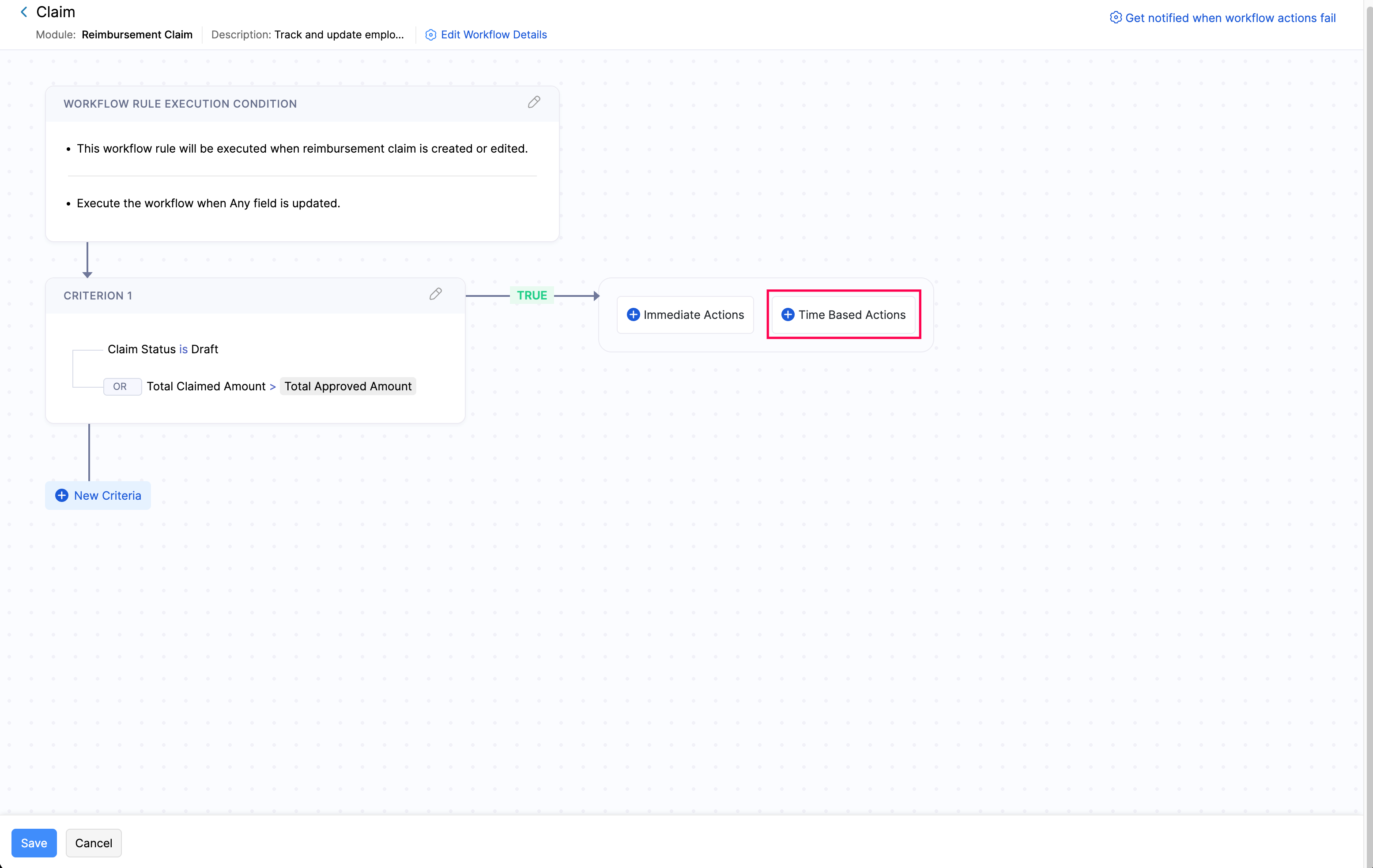 Time-Based Actions CTA in Workflow Rules