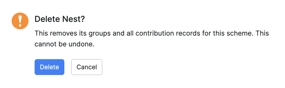 Confirm deleting a pension provider