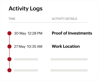 Activity log