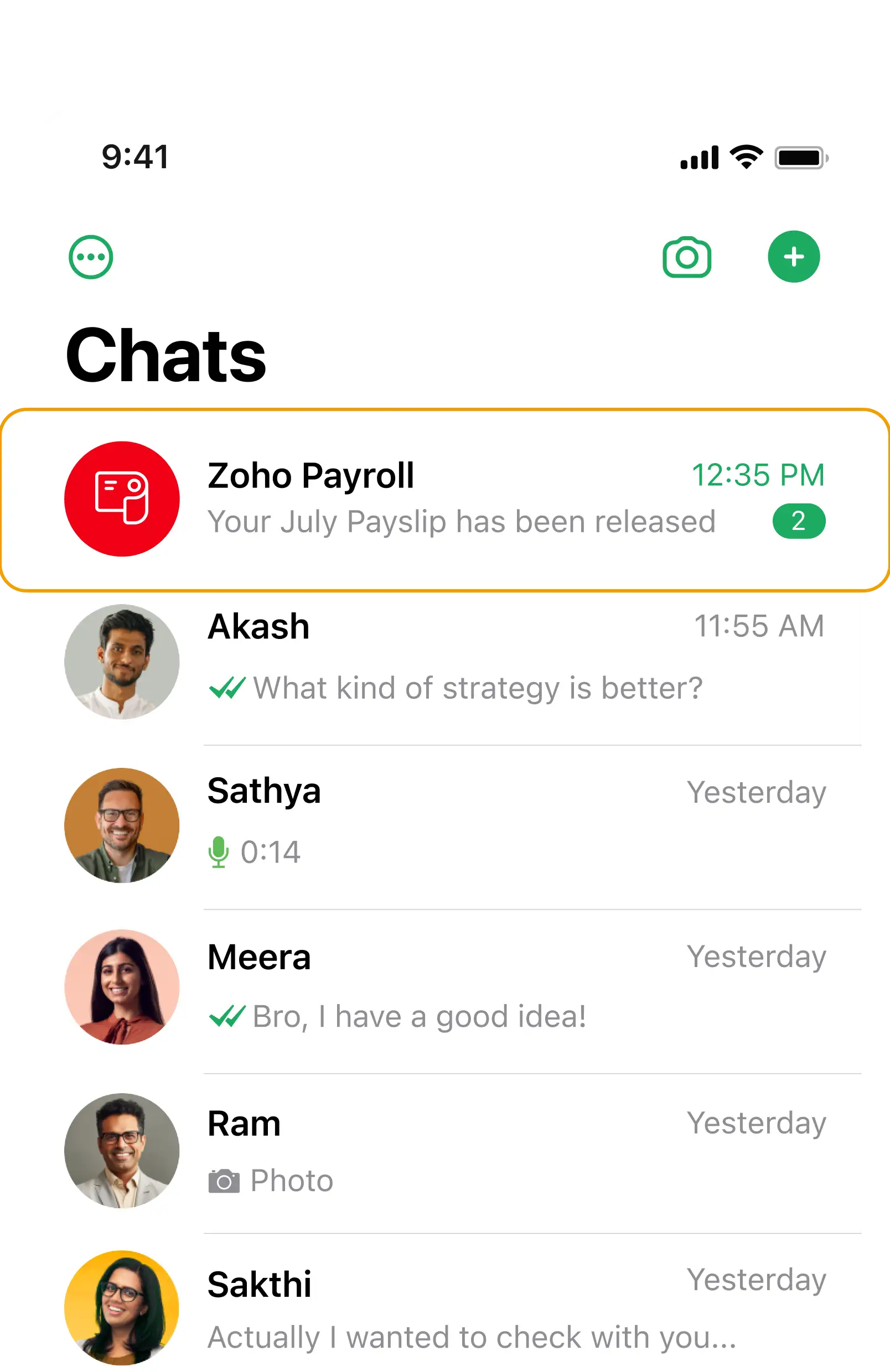 Share payslips directly on WhatsApp