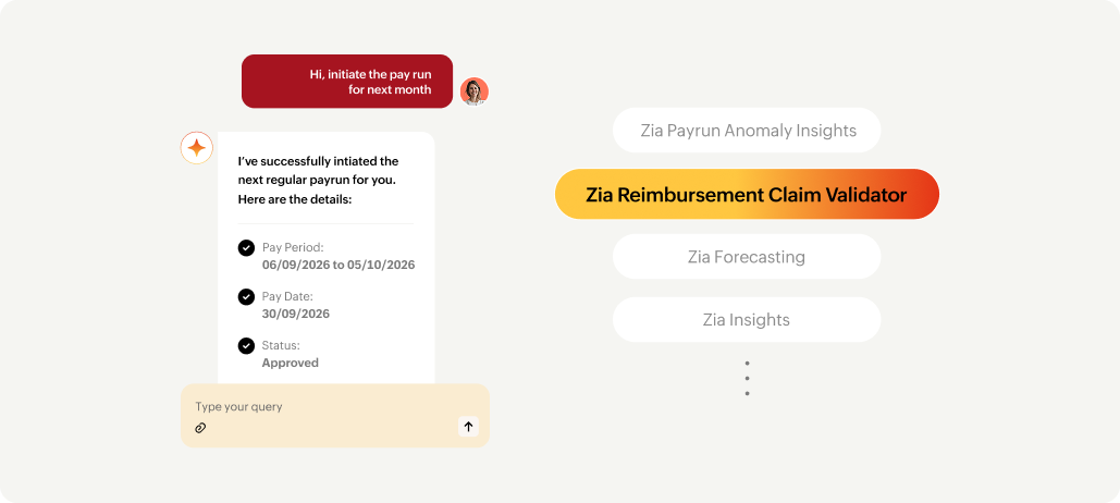 Zoho Payroll UK AI-powered payroll assistant