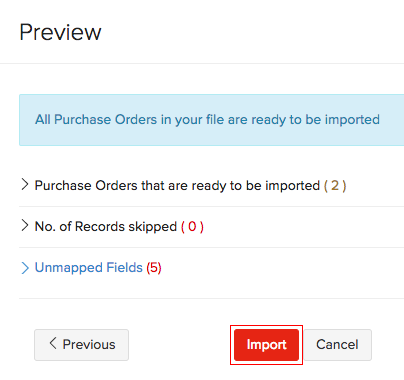 Import Purchase Orders