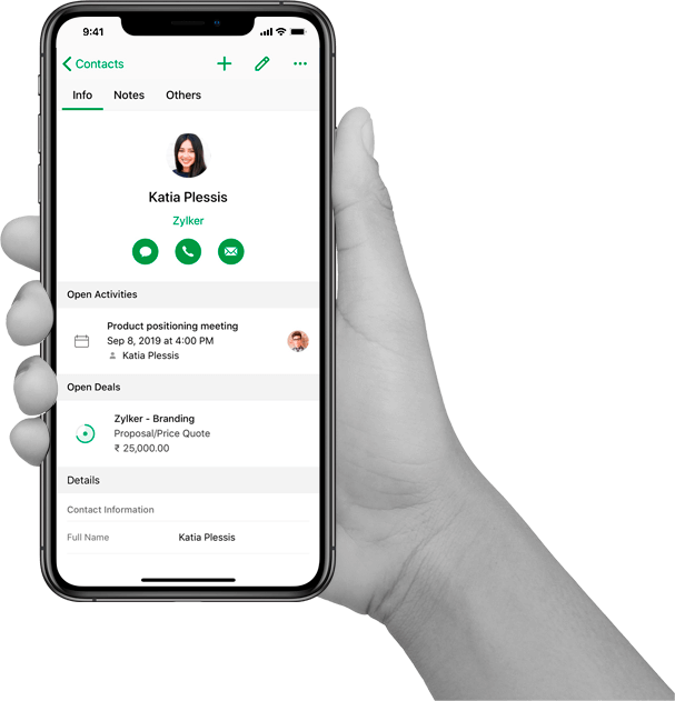 Gestión de ventas móviles con Bigin